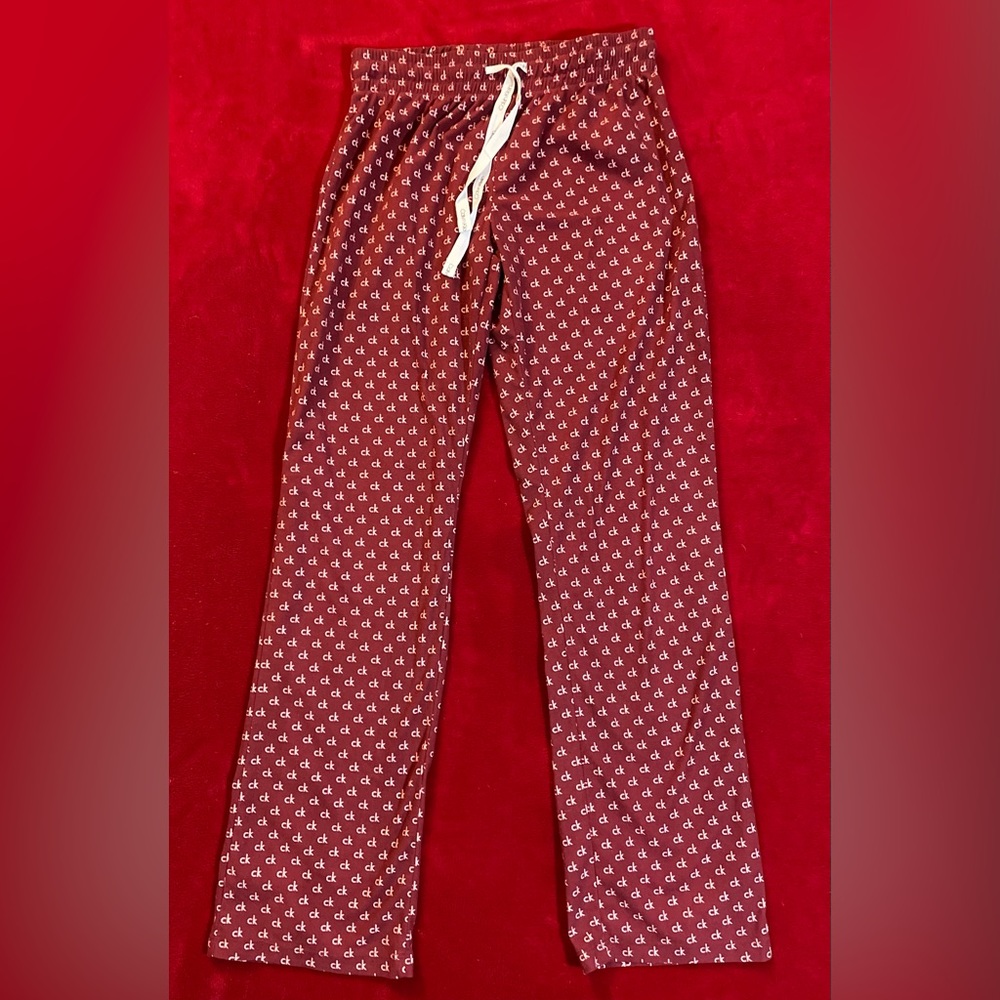 SOLD ✅ Calvin Klein Sleepware Women's Elastic Waist Burgundy Pajama Pants Sz: XS